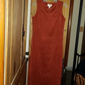 Long Faux Suede Dress